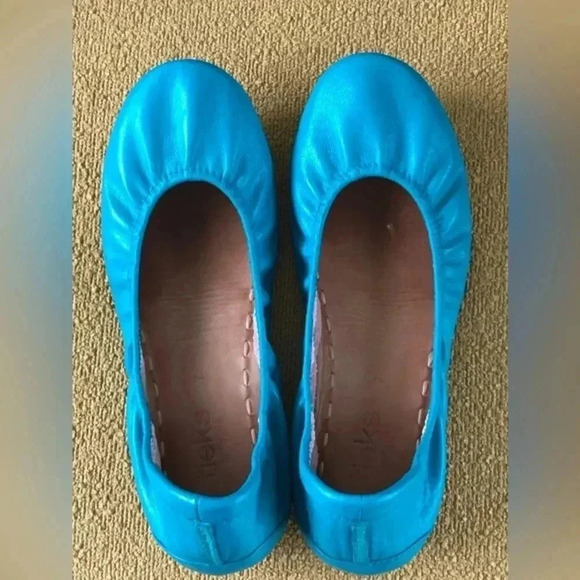 Turquoise Green Blue Tieks by Gavrieli Custom Painted Foldable Ballet Flats - Picture 1 of 7